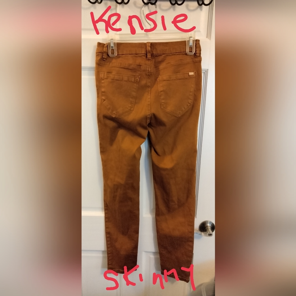 Kensie Brown Skinny Pants - Picture 2 of 2